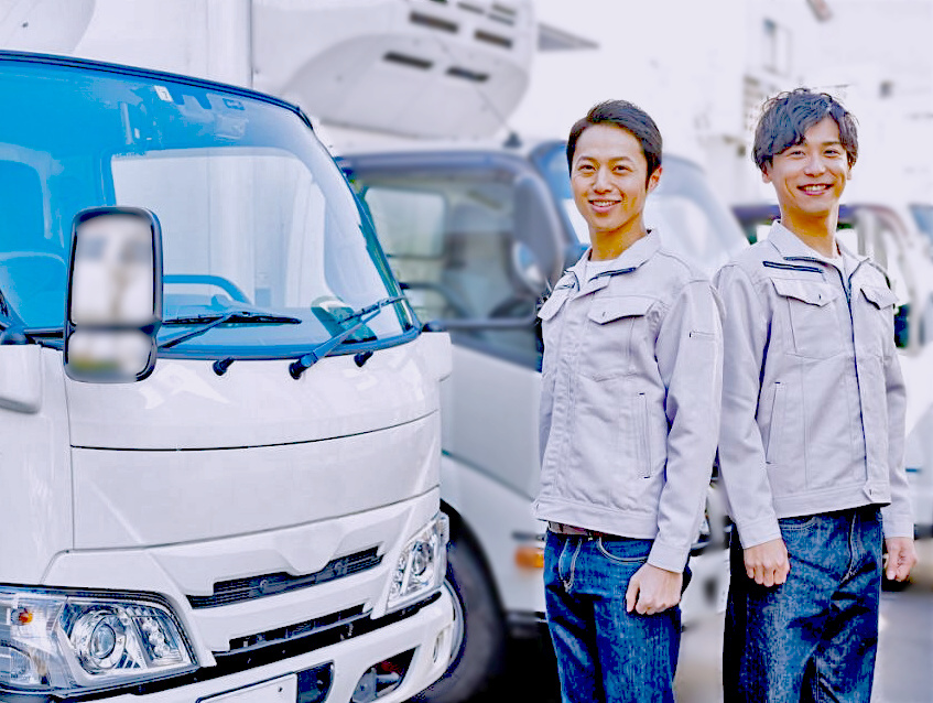 ２t車、3ｔ車の配送トラックを運転します。